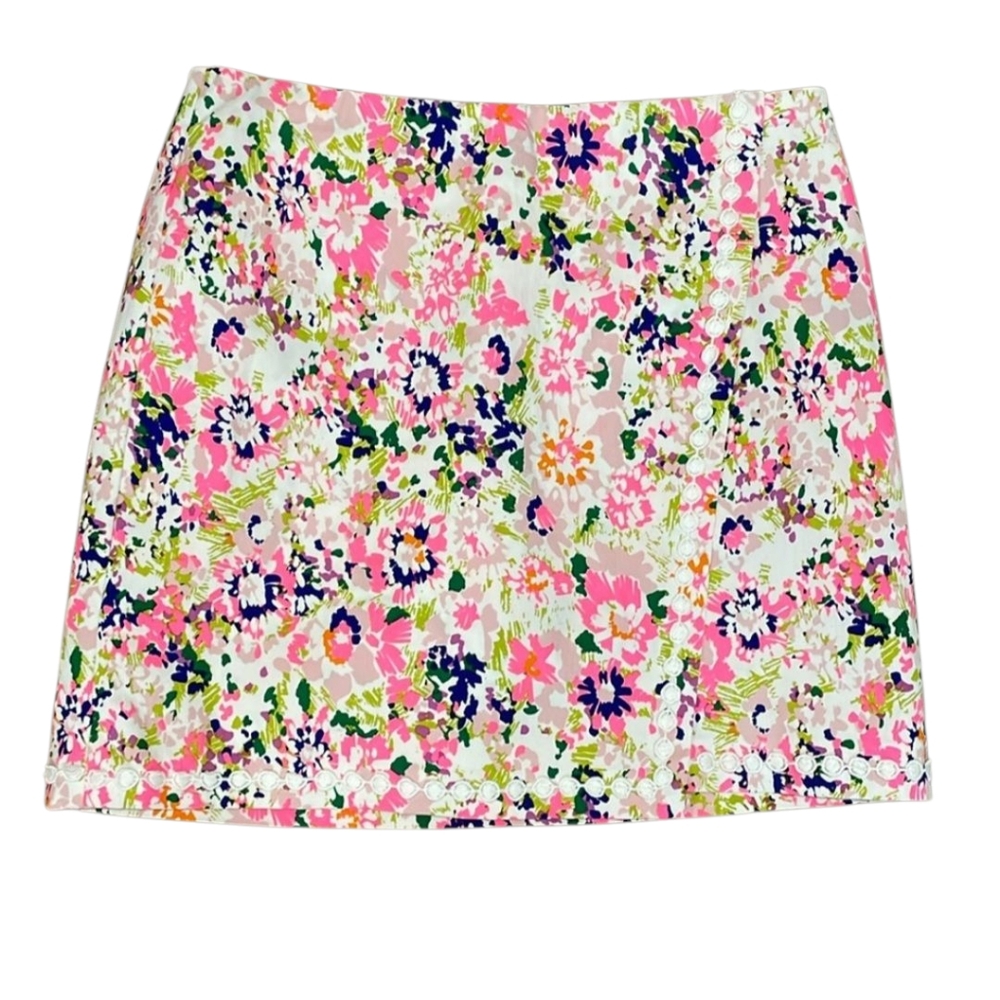 Floral Print Women’s Shorts — Pink Multi